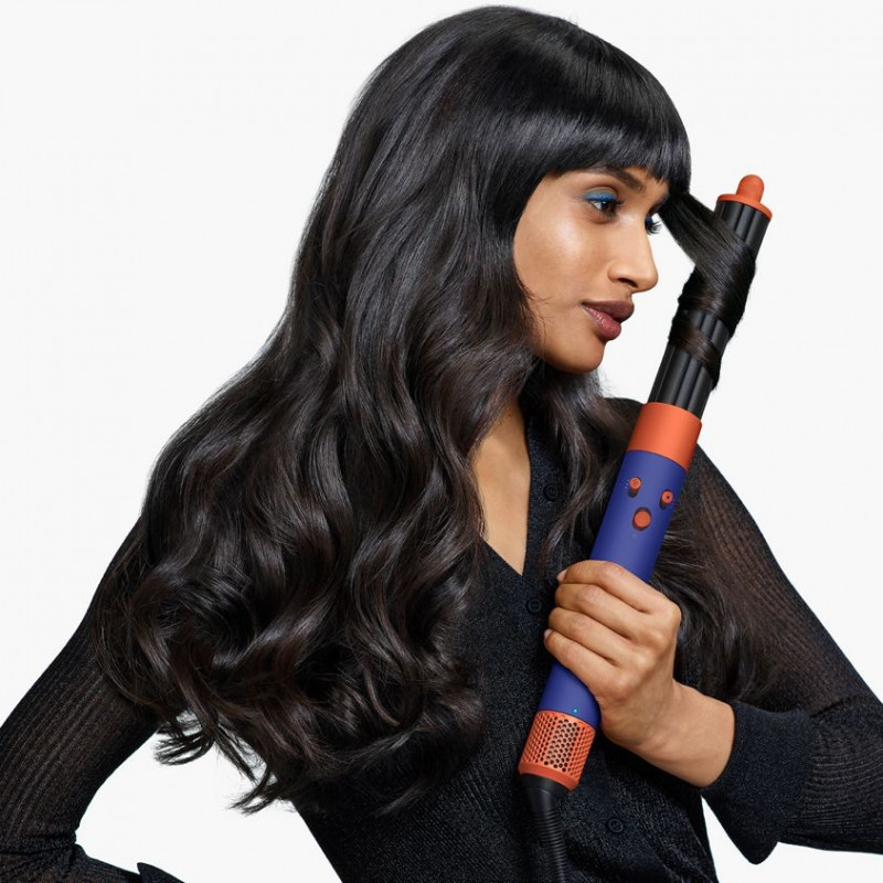 Маша за коса Dyson HS08 Airwrap i.d.™ Straight + Wavy T1/T2 Vi/To, 1300W, 13.5 l/s, Автоматизирано къдрене, Йонизиране, 3 скорости, 3 температури, Bluetooth, Лилав/топаз