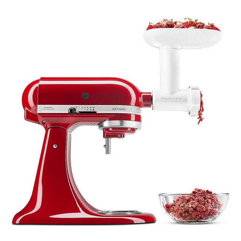 Кухненски робот KitchenAid Artisan Elegance 5KSM125EER, 300W, 4.8 л, Direct drive, 10 скорости, Червен