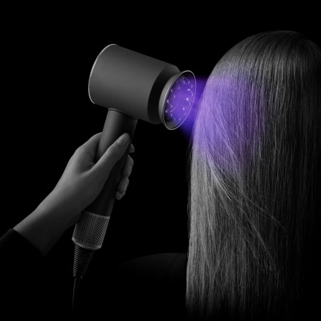 Сешоар Dyson Supersonic Nural HD16 VnBu/Topaz, 1600W, 3 скорости, 4 температури, Отрицателни йони, 5 приставки, Предпазващ скалпа, Син/топаз