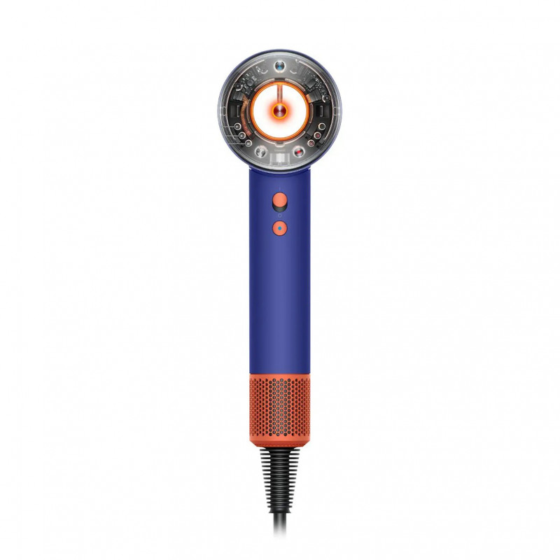 Сешоар Dyson Supersonic Nural HD16 VnBu/Topaz, 1600W, 3 скорости, 4 температури, Отрицателни йони, 5 приставки, Предпазващ скалпа, Син/топаз