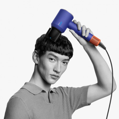 Сешоар Dyson Supersonic Nural HD16 VnBu/Topaz, 1600W, 3 скорости, 4 температури, Отрицателни йони, 5 приставки, Предпазващ скалпа, Син/топаз