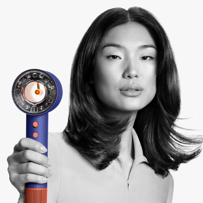 Сешоар Dyson Supersonic Nural HD16 VnBu/Topaz, 1600W, 3 скорости, 4 температури, Отрицателни йони, 5 приставки, Предпазващ скалпа, Син/топаз