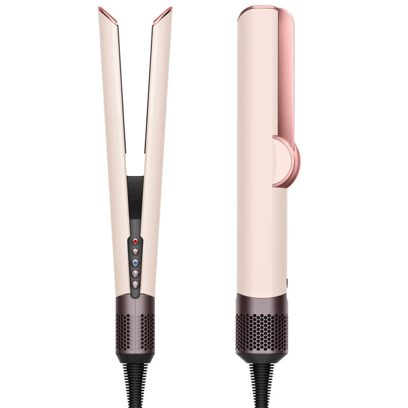 Преса за коса Dyson HT01 Airstrait CePk/RoGd, 1600W, Маx 140C, Йонизация, 6 нива на темп, Щадяща косата, Медно покритие, LCD дисплей, Керамично розово/розово злато