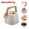 Свирещ чайник Klausberg KB 7917, 2.5 л, Топлоизолирана дръжка, Индукция, Бежов