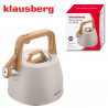 Свирещ чайник Klausberg KB 7917, 2.5 л, Топлоизолирана дръжка, Индукция, Бежов