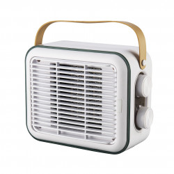 Вентилаторна печка ELITE EFHR-1383 Ретро, 1500W, До 15 м2, PTC нагревател, 3 степени, Защита при преобръщане, Бял/горчица