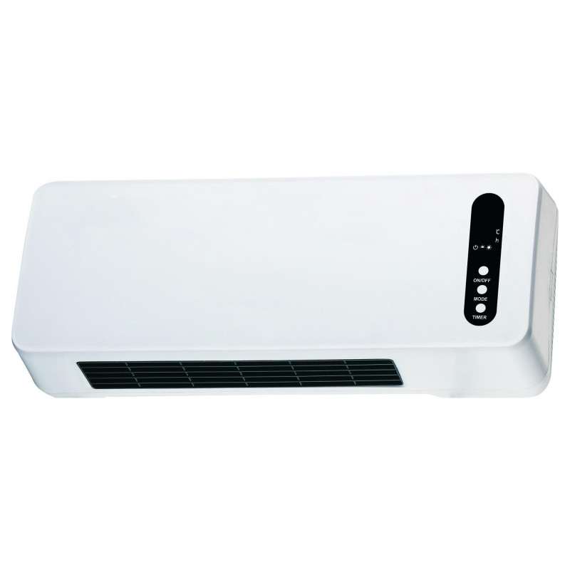 Керамична печка за стена ELITE EHH-1389, 2000W, LCD дисплей, Таймер, Бял