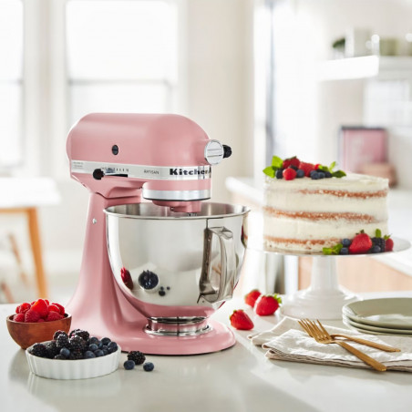 Планетарен миксер KitchenAid Artisan Elegance 5KSM175PSEDR, 300 W, 4.8 л, Direct drive, 10 скорости, Розов