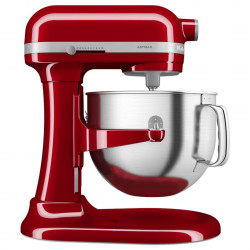 Планетарен миксер KitchenAid Artisan 5KSM70SHXEER, 375 W, 6.6 л, 10 скорости, Повдигане на купата, Червен