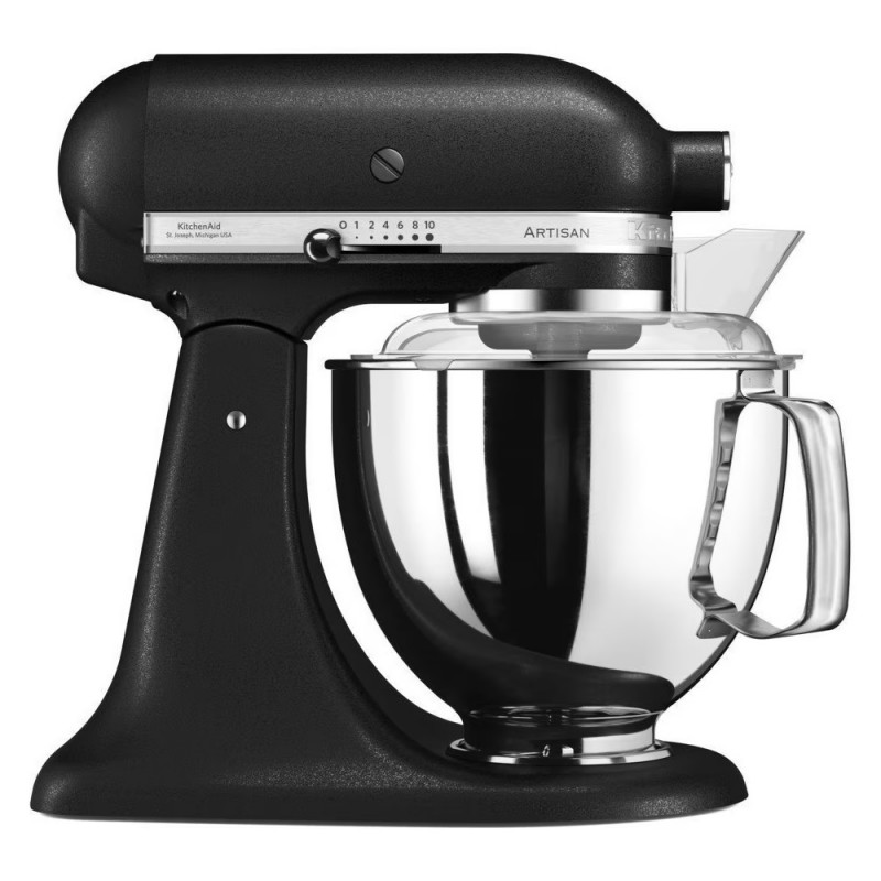 Планетарен миксер KitchenAid Artisan Elegance 5KSM175PSEBK, 300 W, 4.8 л, Direct drive, 10 скорости, Черен мат