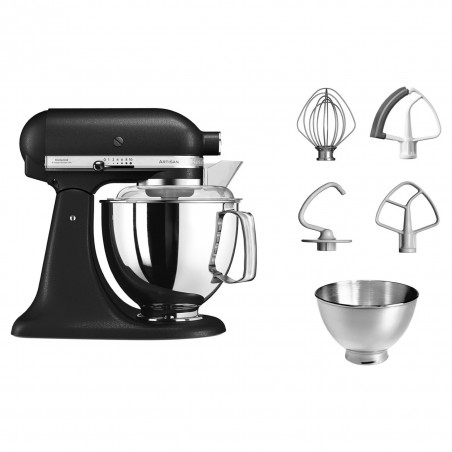 Планетарен миксер KitchenAid Artisan Elegance 5KSM175PSEBK, 300 W, 4.8 л, Direct drive, 10 скорости, Черен мат