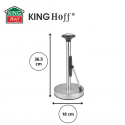 Поставка за кухненска хартия Kinghoff KH 1955, 36.5 см, Неръждаема стомана, Сребрист