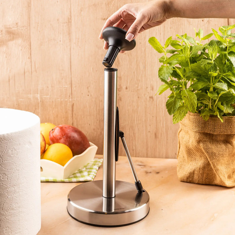 Поставка за кухненска хартия Kinghoff KH 1955, 36.5 см, Неръждаема стомана, Сребрист