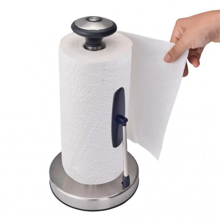 Поставка за кухненска хартия Kinghoff KH 1955, 36.5 см, Неръждаема стомана, Сребрист