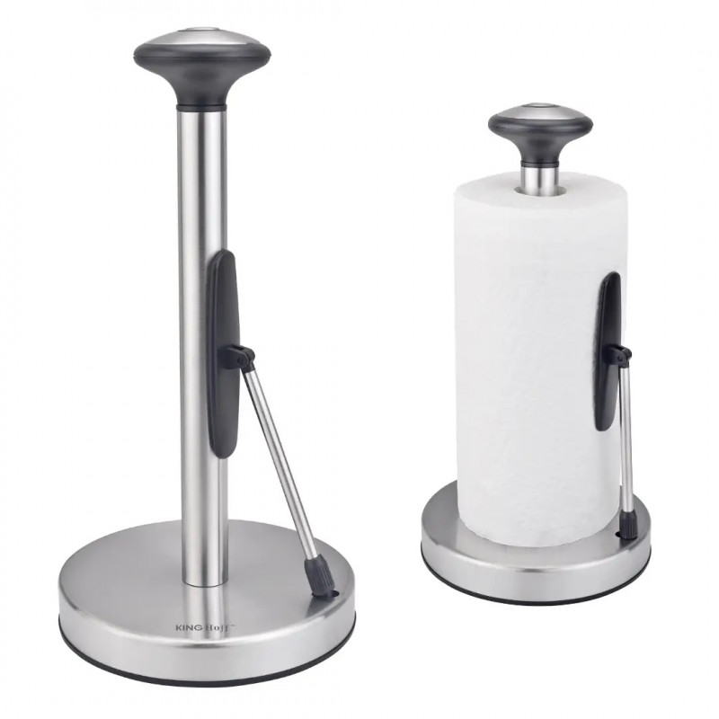 Поставка за кухненска хартия Kinghoff KH 1955, 36.5 см, Неръждаема стомана, Сребрист