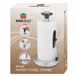 Поставка за кухненска хартия Kinghoff KH 1955, 36.5 см, Неръждаема стомана, Сребрист