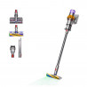 Вертикална прахосмукачка Dyson V15 Detect Аbsolute, 660W, 0.76 л, 60 мин автономия, Сензори, 3 режима, LCD, Сив