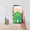 Пречиствател на въздух 3в1 Dyson PC2 De-NOx TP12 Wh/Gd, Охладител, Отоплител, 40W, До 40 м2, 10 скорости, Осцилация, HEPA+К-Carbon, Wi-Fi, LCD, Гласово управление, Бял/златист