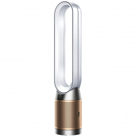 Пречиствател на въздух 3в1 Dyson PC2 De-NOx TP12 Wh/Gd, Охладител, Отоплител, 40W, До 40 м2, 10 скорости, Осцилация, HEPA+К-Carbon, Wi-Fi, LCD, Гласово управление, Бял/златист