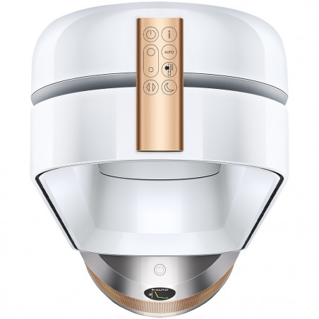Пречиствател на въздух 3в1 Dyson Cool Formaldehyde™ TP09, Отоплител, Охладител, 40W, До 40 м2, 10 скорости, Осцилация, HEPA, Wi-Fi, LCD, Гласово управление, Бял/златист