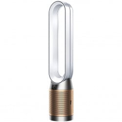 Пречиствател на въздух 3в1 Dyson Cool Formaldehyde™ TP09, Отоплител, Охладител, 40W, До 40 м2, 10 скорости, Осцилация, HEPA, Wi-Fi, LCD, Гласово управление, Бял/златист