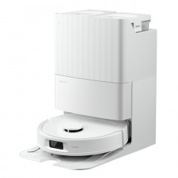 Прахосмукачка робот Roborock QR 598, 8000 Pa, 5200 mAh, 60W, 3D картографиране, Станция за зареждане, Автономия 3 часа, Бял