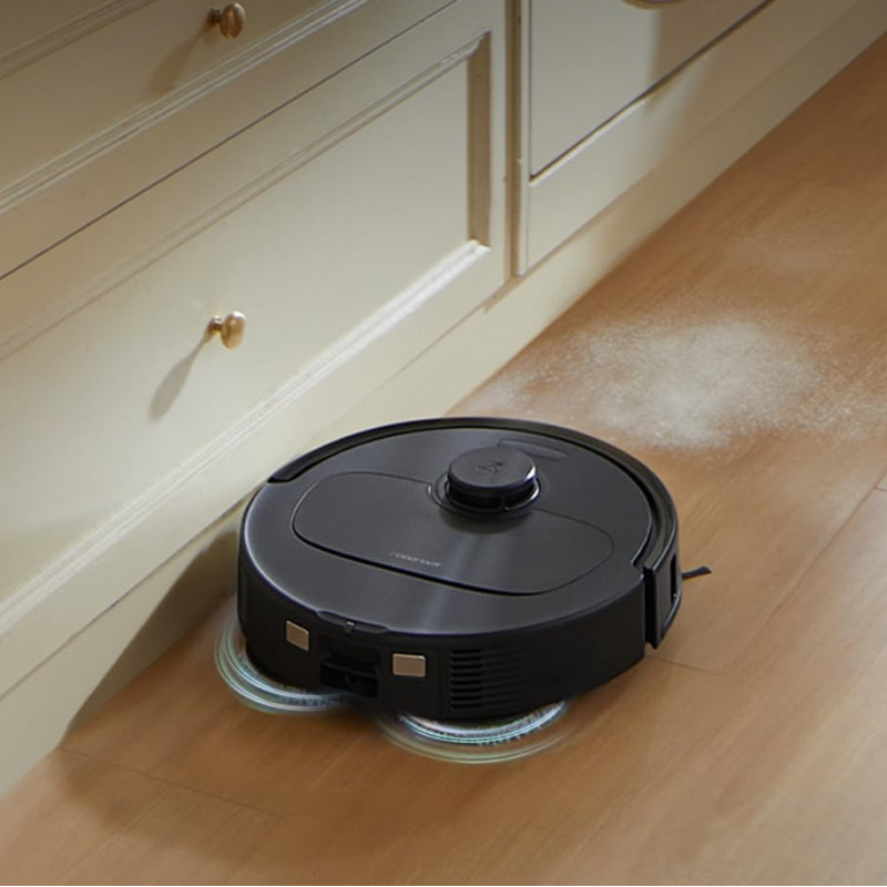 Прахосмукачка робот Roborock QR 598, 8000 Pa, 5200 mAh, 60W, 3D картографиране, Станция за зареждане, Автономия 3 часа, Черен
