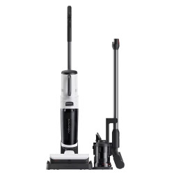 Вертикална прахосмукачка 5в1 Roborock Dyad Pro Combo R300002, 17000 Pa, 300 м2, 0.46 л, 4 режима, Самопочистване,, Автономия до 60 мин, Бял