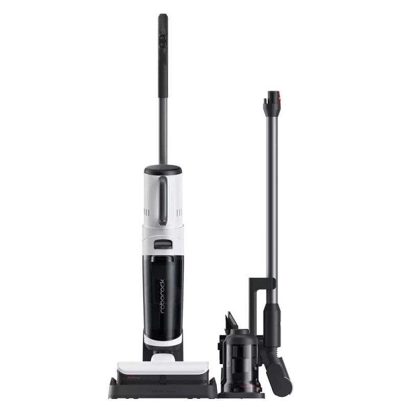 Вертикална прахосмукачка 5в1 Roborock Dyad Pro Combo R300002, 17000 Pa, 300 м2, 0.46 л, 4 режима, Самопочистване,, Автономия до 60 мин, Бял