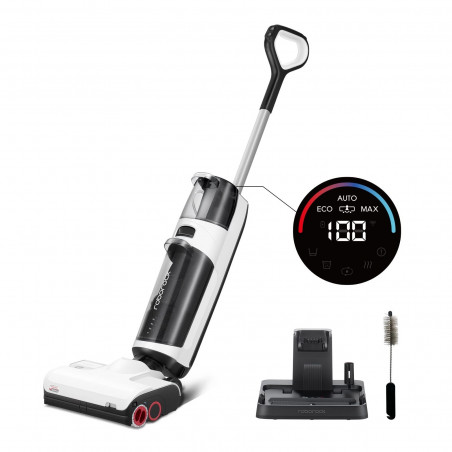 Вертикална прахосмукачка 5в1 Roborock Dyad Pro Combo R300002, 17000 Pa, 300 м2, 0.46 л, 4 режима, Самопочистване,, Автономия до 60 мин, Бял