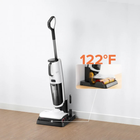 Вертикална прахосмукачка 5в1 Roborock Dyad Pro Combo R300002, 17000 Pa, 300 м2, 0.46 л, 4 режима, Самопочистване,, Автономия до 60 мин, Бял