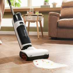 Вертикална прахосмукачка 5в1 Roborock Dyad Pro Combo R300002, 17000 Pa, 300 м2, 0.46 л, 4 режима, Самопочистване,, Автономия до 60 мин, Бял