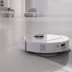Прахосмукачка робот Roborock Q Revo Max V, 7000Pa, 180 мин, 300 м2, Сухо/мокро, Wi-Fi, PreciSense® LiDAR + Reactive AI, Гласов асистент, Бял