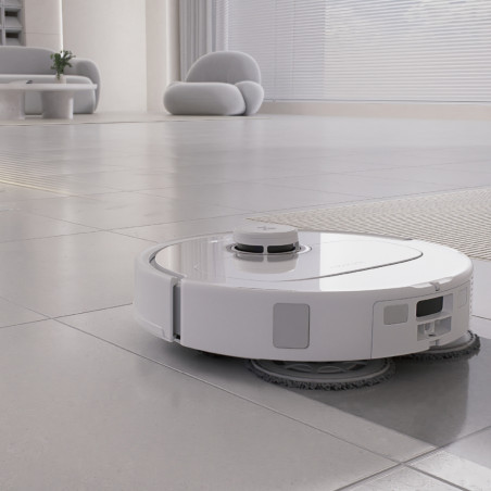 Прахосмукачка робот Roborock Q Revo Max V, 7000Pa, 180 мин, 300 м2, Сухо/мокро, Wi-Fi, PreciSense® LiDAR + Reactive AI, Гласов асистент, Бял
