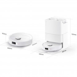 Прахосмукачка робот Roborock Q Revo Max V, 7000Pa, 180 мин, 300 м2, Сухо/мокро, Wi-Fi, PreciSense® LiDAR + Reactive AI, Гласов асистент, Бял