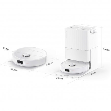 Прахосмукачка робот Roborock Q Revo Max V, 7000Pa, 180 мин, 300 м2, Сухо/мокро, Wi-Fi, PreciSense® LiDAR + Reactive AI, Гласов асистент, Бял