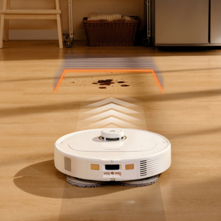 Прахосмукачка робот Roborock Q Revo Max V, 7000Pa, 180 мин, 300 м2, Сухо/мокро, Wi-Fi, PreciSense® LiDAR + Reactive AI, Гласов асистент, Бял