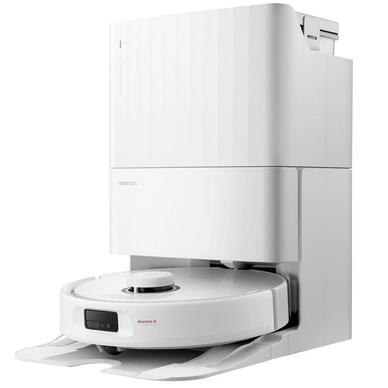 Прахосмукачка робот Roborock Q Revo Max V, 7000Pa, 180 мин, 300 м2, Сухо/мокро, Wi-Fi, PreciSense® LiDAR + Reactive AI, Гласов асистент, Бял