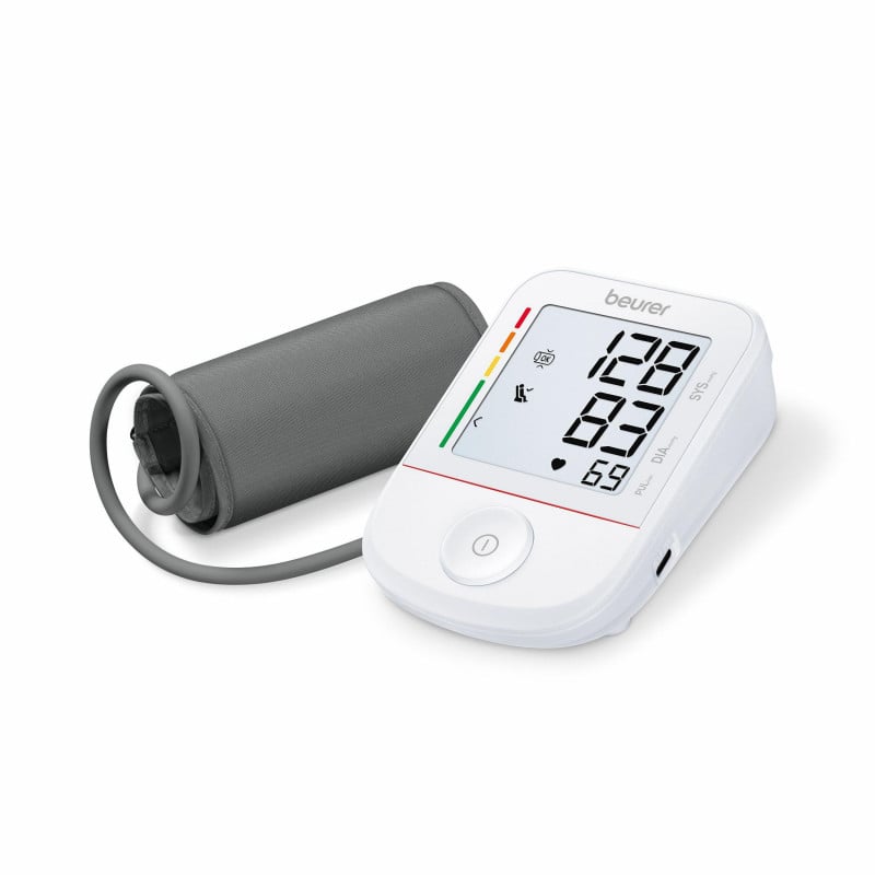 Апарат за кръвно Beurer BM 38, Индикатори за аритмия, Риск, Памет чрез приложение, USB-C, 22-42 см, Черен