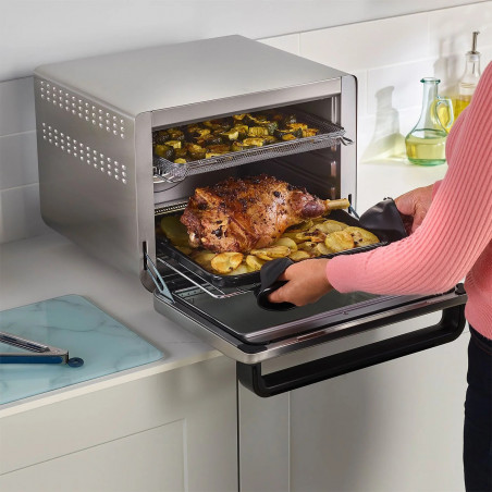 Многофункционална фурна 10в1 NINJA Foodi DT200EU, 2400W, 29L, Таймер, Конвекция, Дигитална, Инокс/черен