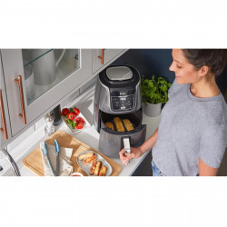 Фритюрник с горещ въздух Ninja AF160EU, 2470W, 5.2 л, 6 програми, Max Crisp, Сив