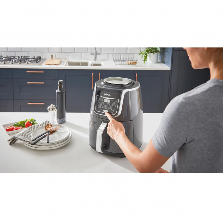 Фритюрник с горещ въздух Ninja AF160EU, 2470W, 5.2 л, 6 програми, Max Crisp, Сив