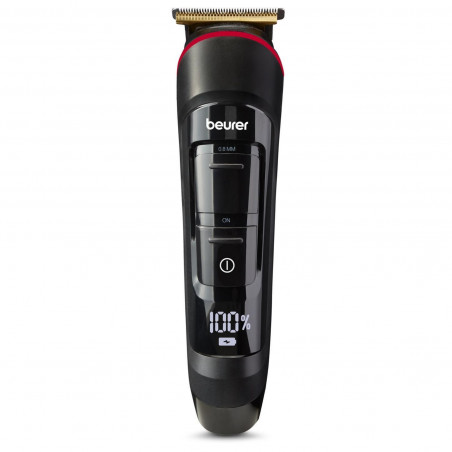 Мултифункционална машинка за подстригване Beurer MN9X, 800 mAh, До 90 мин, LED, IPX7, 11 приставки, Бързо зареждане, Черен