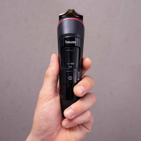 Мултифункционална машинка за подстригване Beurer MN9X, 800 mAh, До 90 мин, LED, IPX7, 11 приставки, Бързо зареждане, Черен
