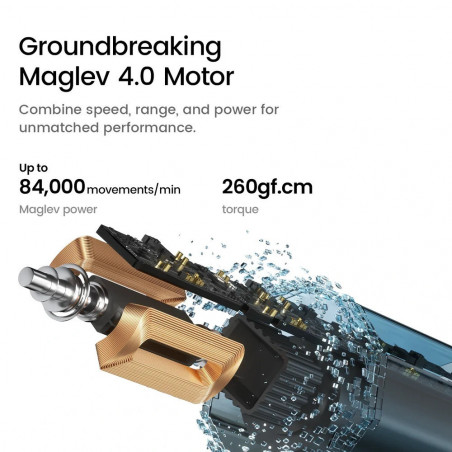 Електрическа четка за зъби Oclean X Pro 20 Set, AI, Maglev 4.0, 84000 об/мин, Wi-Fi, FlexFit, IPX7, Сигнал при пропусната зона, 40 дни автономност, Калъф, Бял