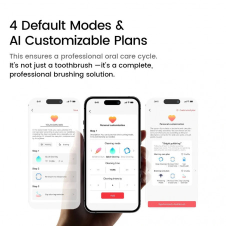 Електрическа четка за зъби Oclean X Pro 20 Set, AI, Maglev 4.0, 84000 об/мин, Wi-Fi, FlexFit, IPX7, Сигнал при пропусната зона, 40 дни автономност, Калъф, Бял