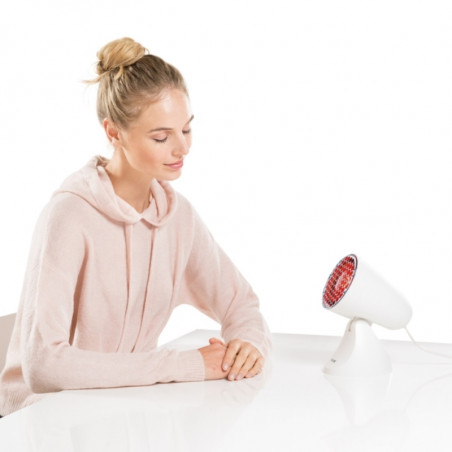 Инфрачервена лампа Beurer IL 11, 100W, 5 степени на наклон, Защита, Мускулно напрежение, Настинка, CE, Бял