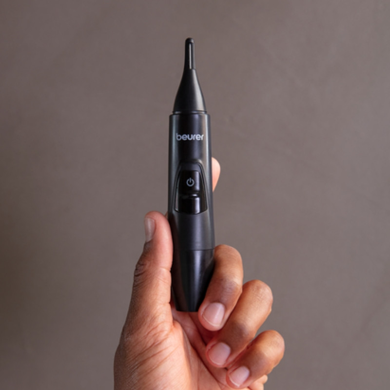 Тример за нос и уши Beurer MN3X, Инокс остриета, 3 приставки, 3 дължини, IPX4, Черен