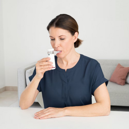 Инхалатор Beurer IH 51, MMAD 3.89 μm, 0.2-0.4 мл/мин, 0.5 bar, 10 мл, USB-C, Бял