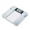 Кантар Beurer BG 13, До 150 кг, 6 Функции, Памет, LCD, 5 нива на активност, Прозрачен/сребрист